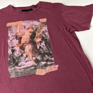 Soul Star England size L T-shirt Angel of the Lord Psalm graphic short slv tee